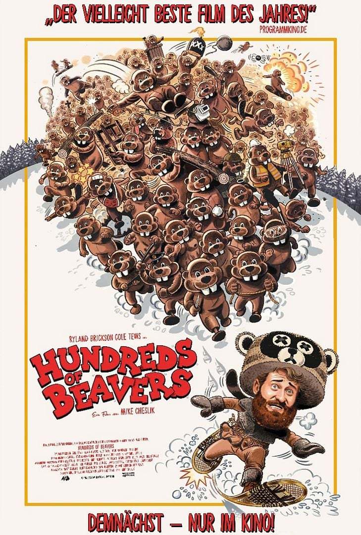 Ein Bieber-Traum: Wir verlosen zum Kinostart von "Hundreds of Beavers" Freikarten + das Plakat zum Film