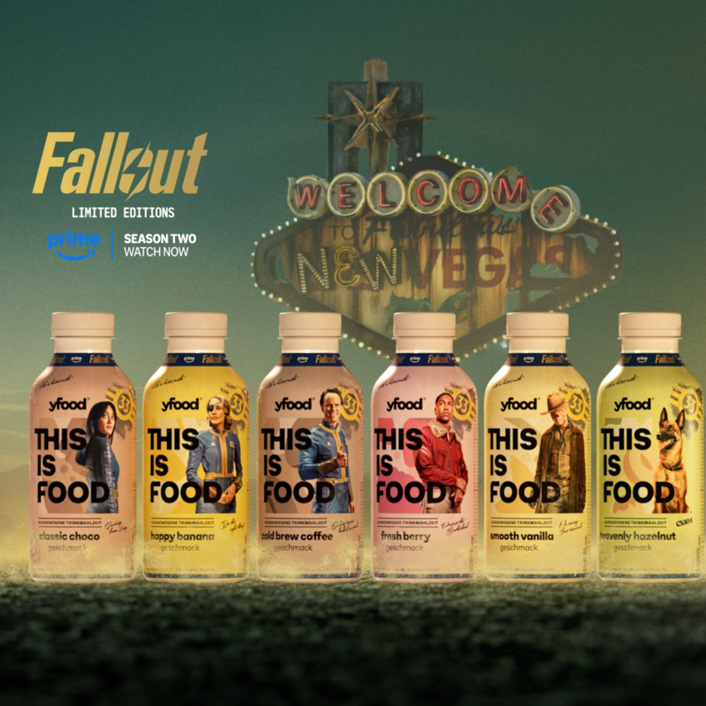 Krieg, Krieg bleibt immer gleich: Zum Start der yfood x Fallout Limited Editions zur neuen "Fallout" Staffel verlosen wir passende Pakete