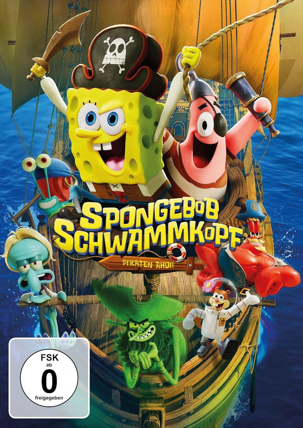 Mit SpongeBob ein großes Abenteuer auf See: Wir verlosen zum Heimkinostart von "SpongeBob Schwammkopf - Piraten Ahoi!" den Film auf DVD oder BD