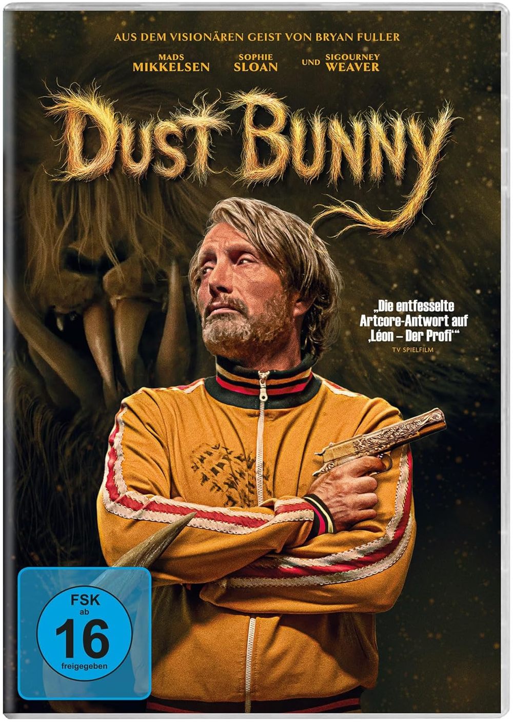 Mads Mikkelsen als Profi-Killer im Kampf gegen das Monster unterm Bett: Wir verlosen "Dust Bunny" auf DVD