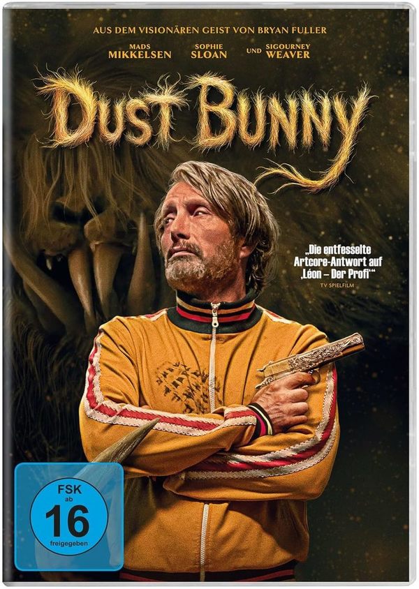 Mads Mikkelsen als Profi-Killer im Kampf gegen das Monster unterm Bett: Wir verlosen "Dust Bunny" auf DVD