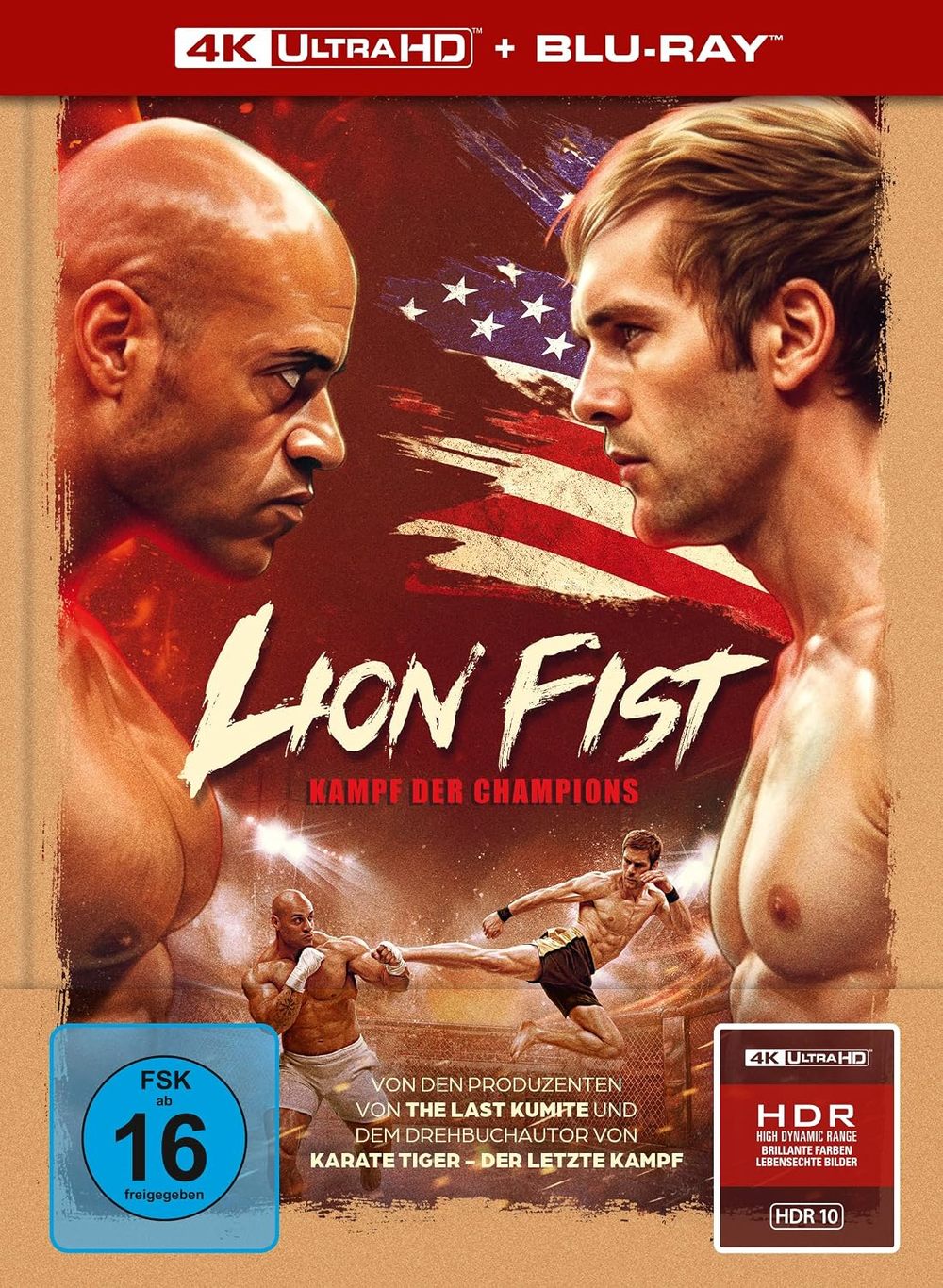 Ein brutales Turnier, jede Menge Gewalt und viel Geld: Wir verlosen das Martial-Arts-Frest "Lion Fist - Kampf der Champions" auf BD und als Mediabook